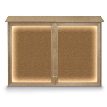 United Visual Products Open Faced Traditional Corkboard, 72x48" UV646A-BRONZE-SURF